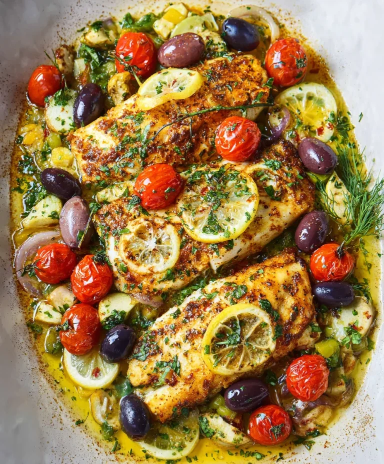 Easy Mediterranean Baked Fish Recipe – Simple & Delicious
