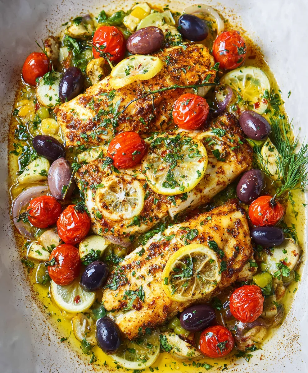 Easy Mediterranean Baked Fish Recipe - Simple & Delicious