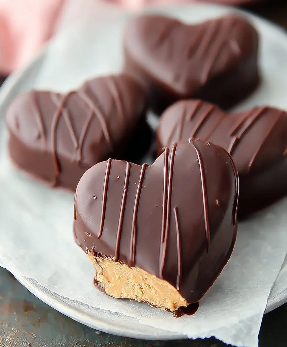 Chocolate Peanut Butter Hearts-Decadent-Easy Recipe