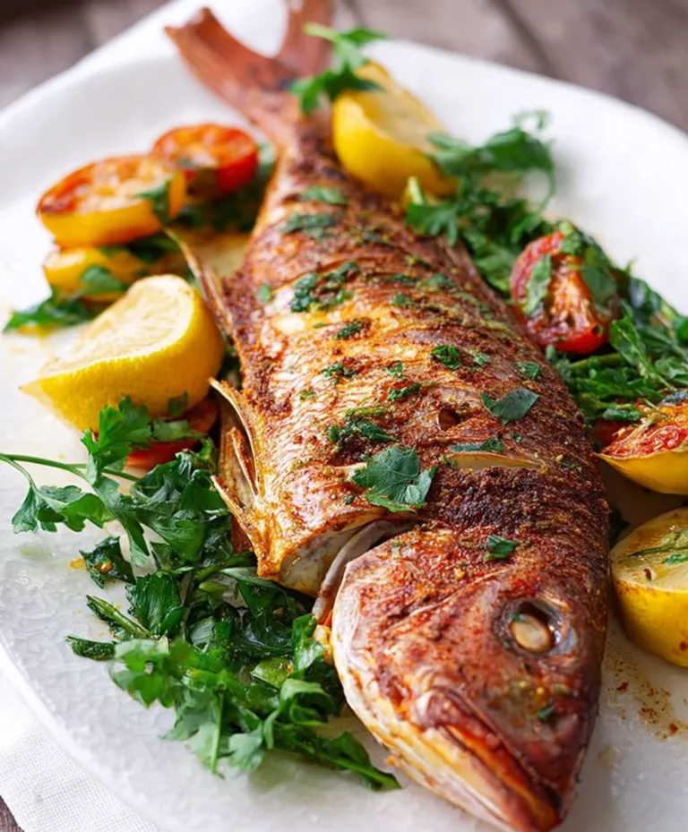 Oven Baked Whole Yellowtail Snapper-Easy Meal