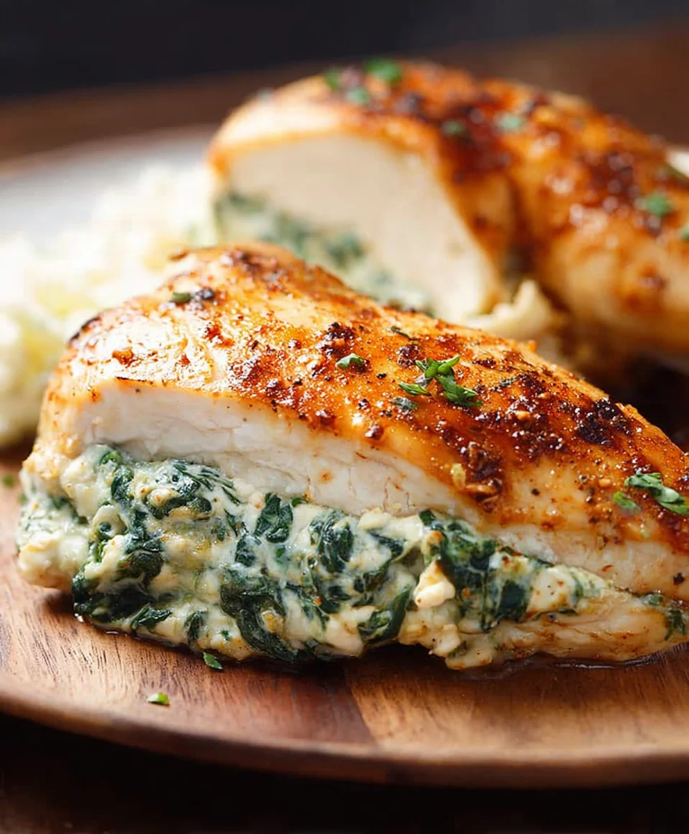 Spinach Stuffed Chicken Breasts - Easy Dinner Recipe