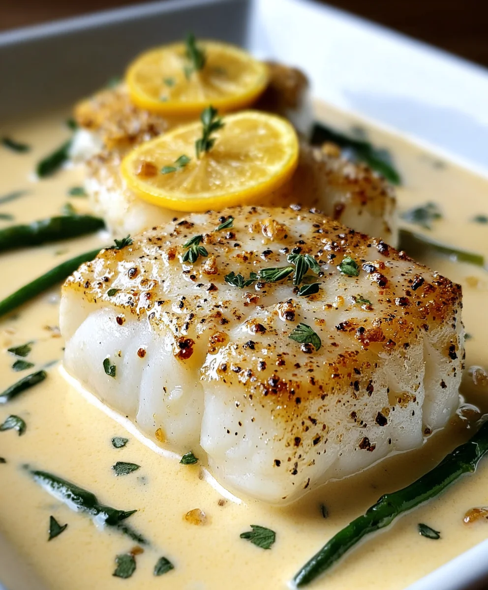 Easy Baked Cod Coconut Lemon Cream-Busy Nights