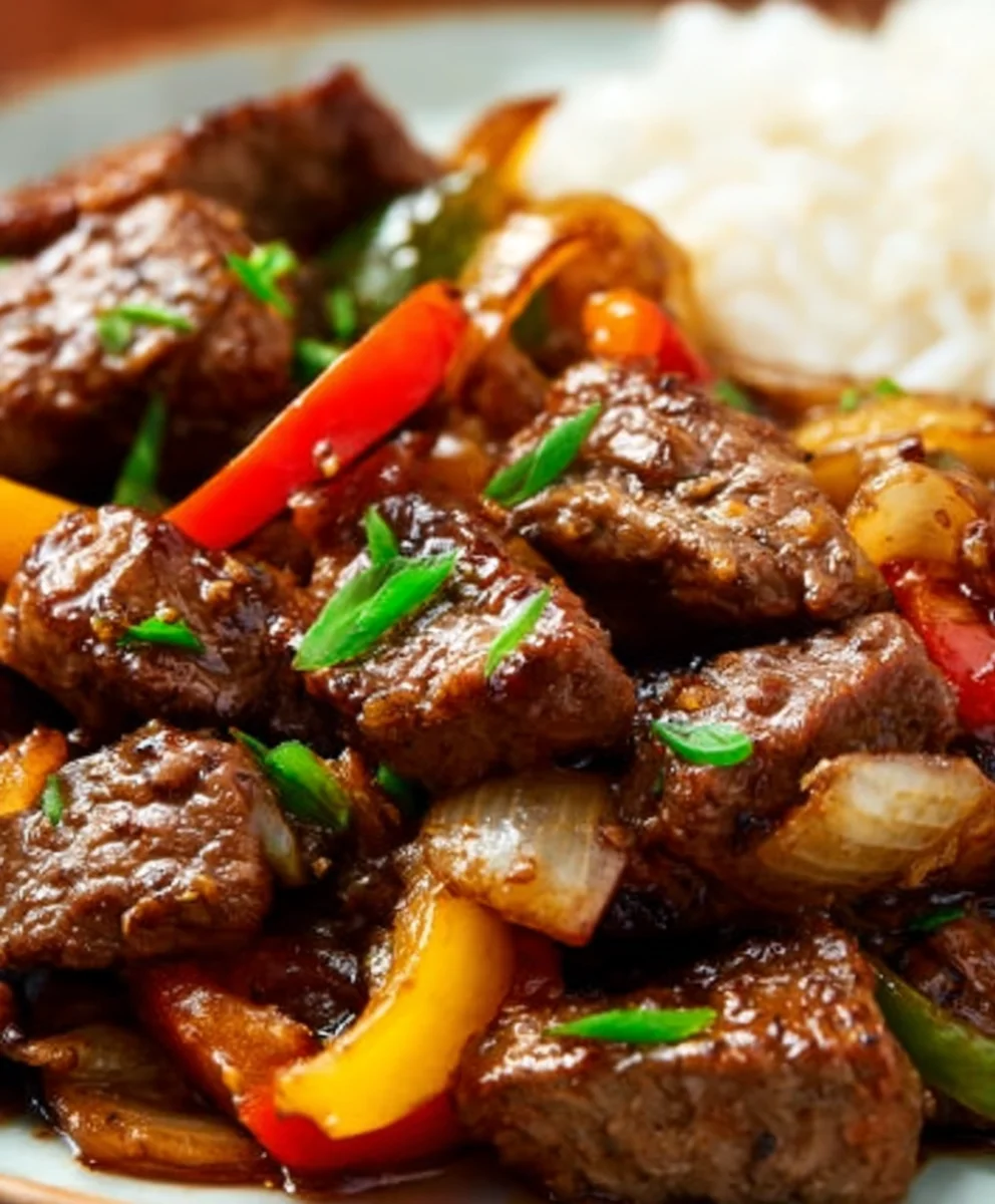Easy Pepper Steak with Bell Peppers and Onion