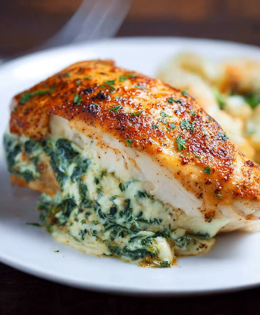 Spinach Stuffed Chicken Breasts - Easy Dinner Recipe