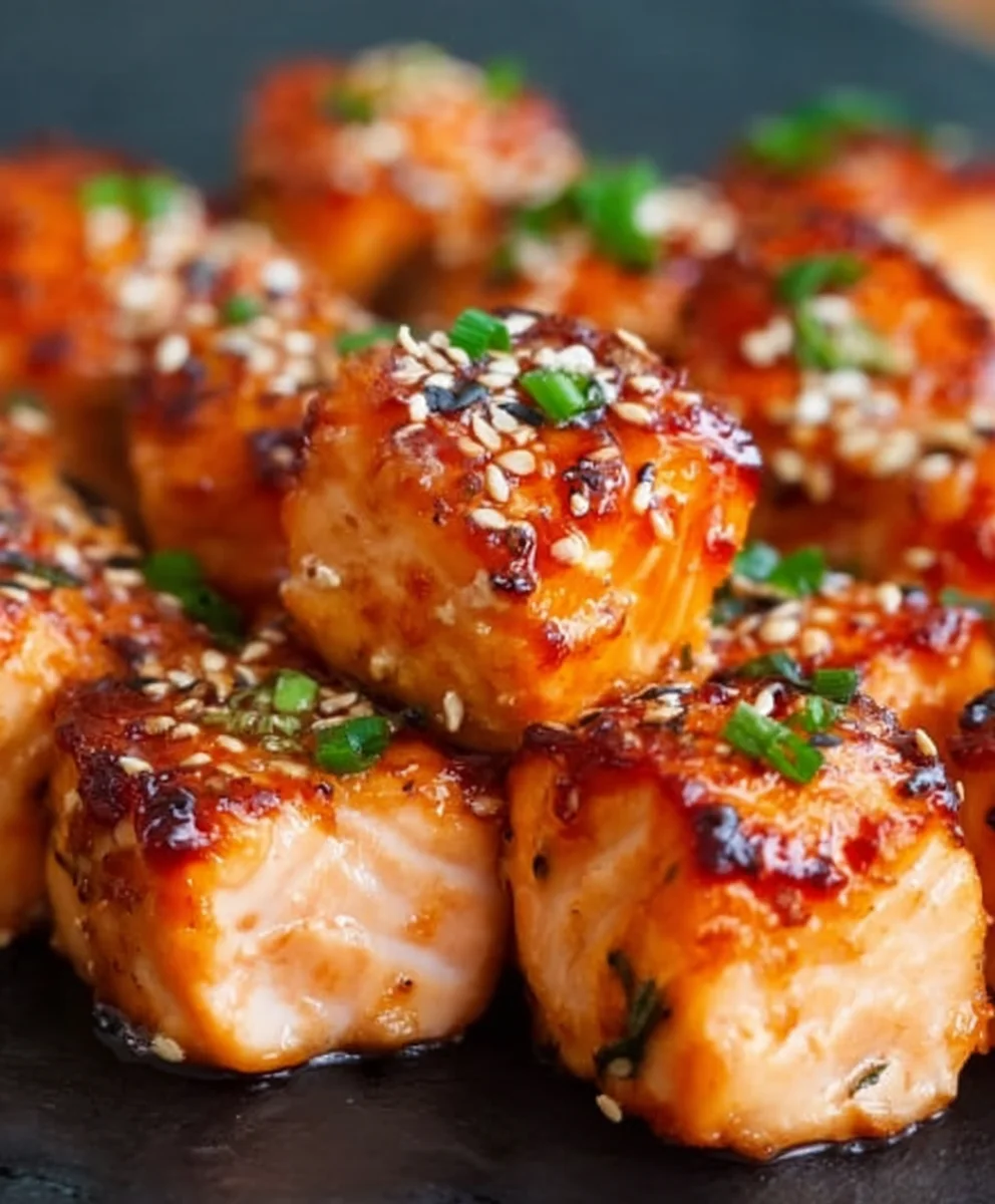 Bang Bang Salmon Bites-Easy Spicy Seafood Appetizer