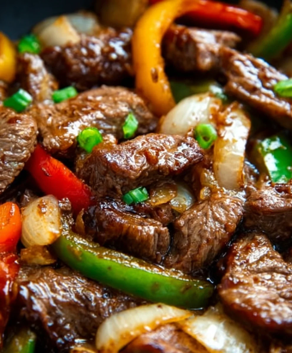 Easy Pepper Steak with Bell Peppers and Onion