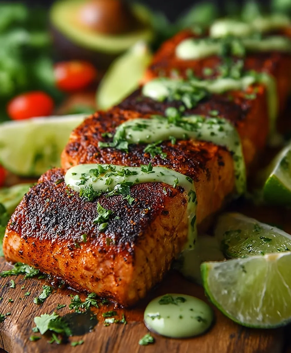 Cajun Salmon Avocado Lime- Healthy Recipe