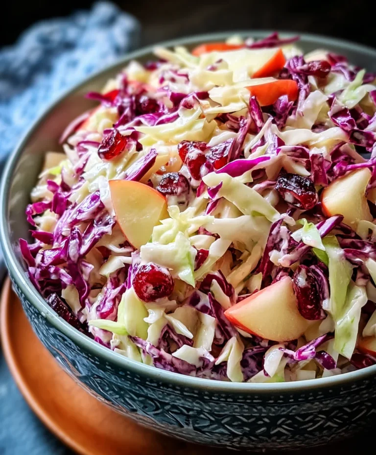 Cranberry Apple Coleslaw – Sweet Tangy Side Dish