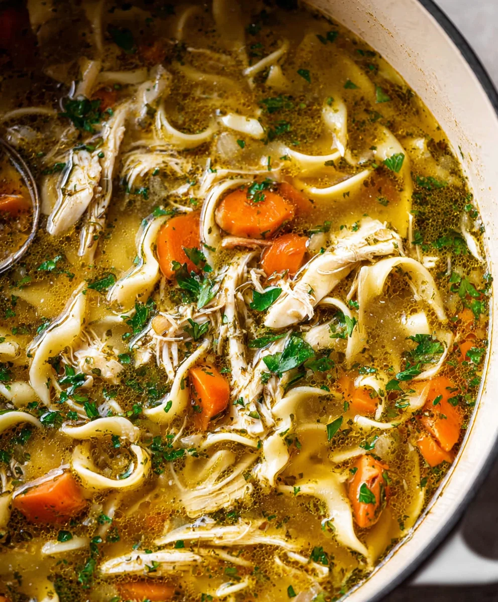 Classic Chicken Noodle Soup Recipe-Hearty Comfort Food