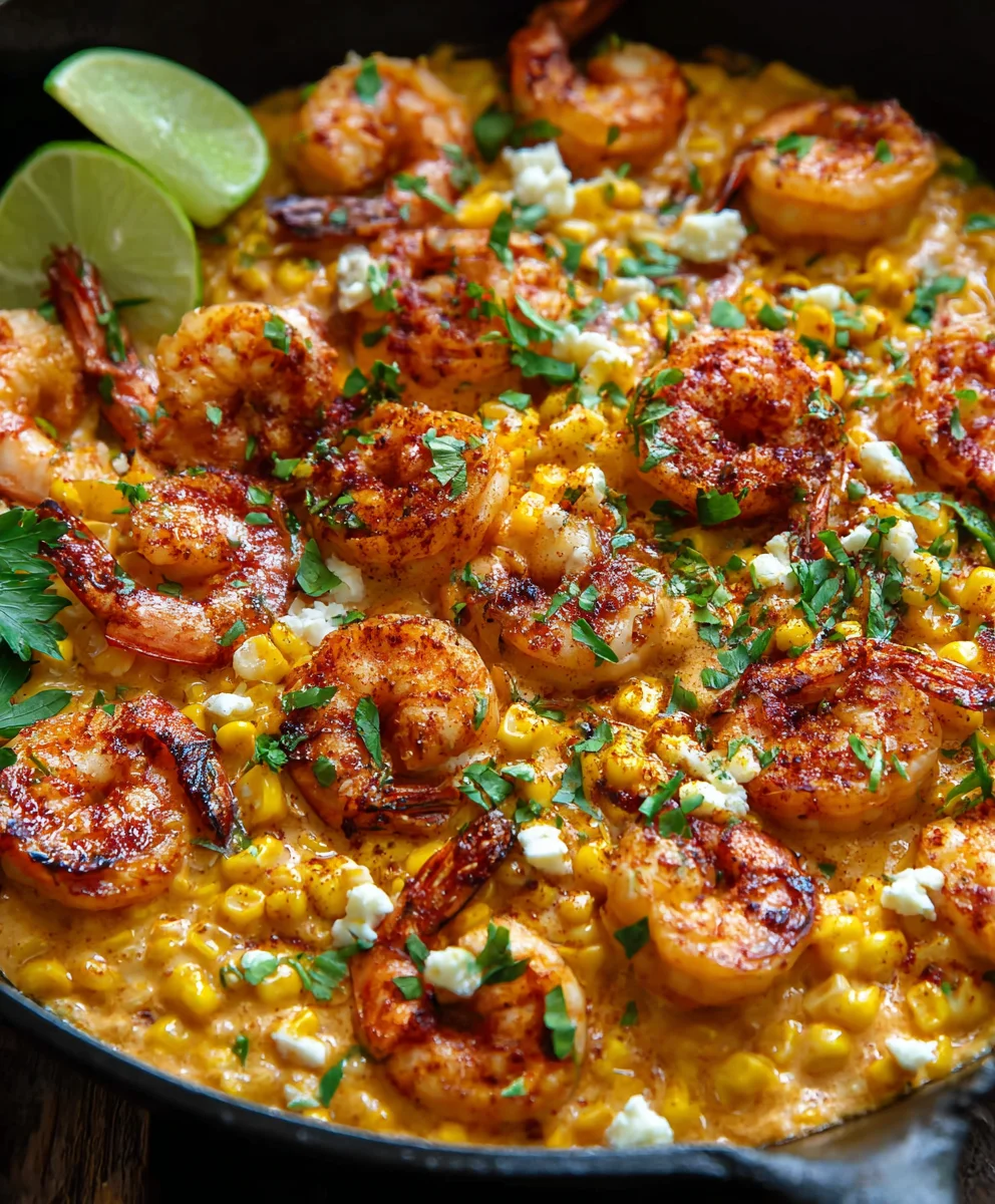 Shrimp Creamed Corn One Pan Easy Weeknight Meal