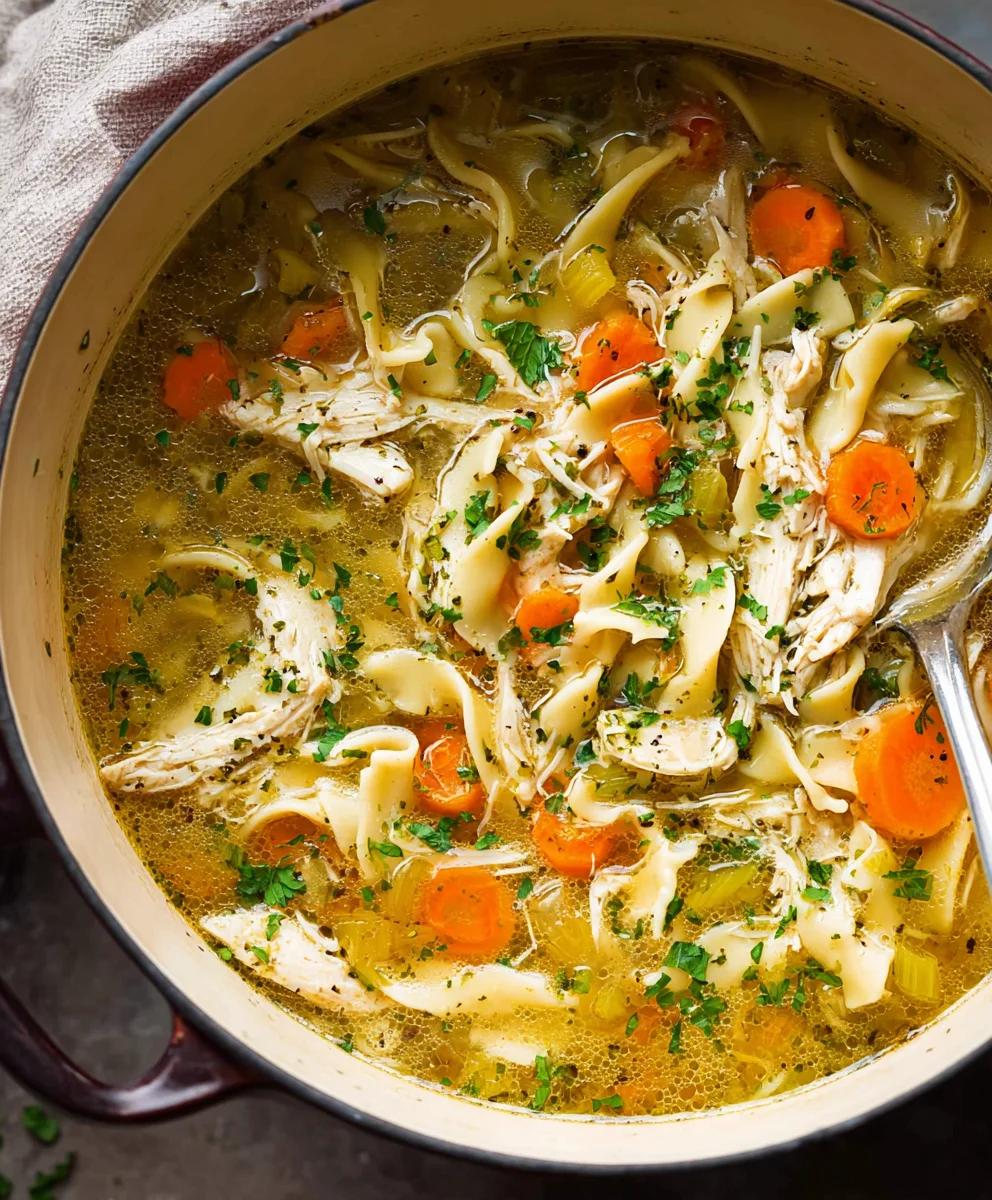 Classic Chicken Noodle Soup Recipe-Hearty Comfort Food