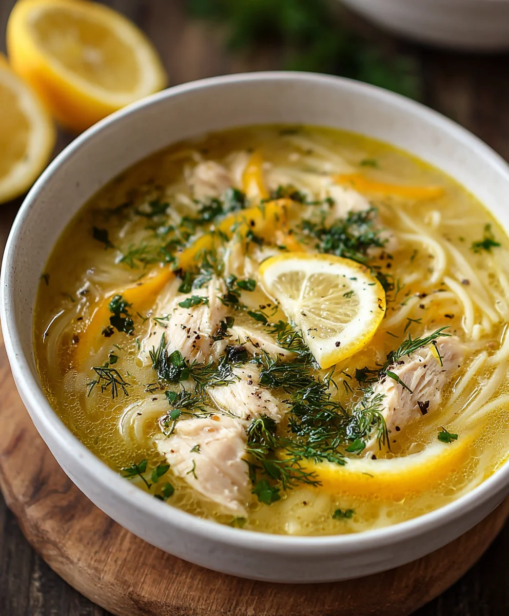Greek Lemon Chicken Soup - Zesty & Delicious Recipe