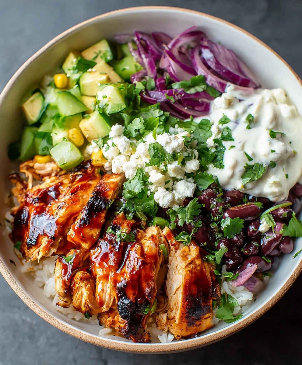 BBQ Chicken Cottage Cheese Bowl- Easy & Delicious