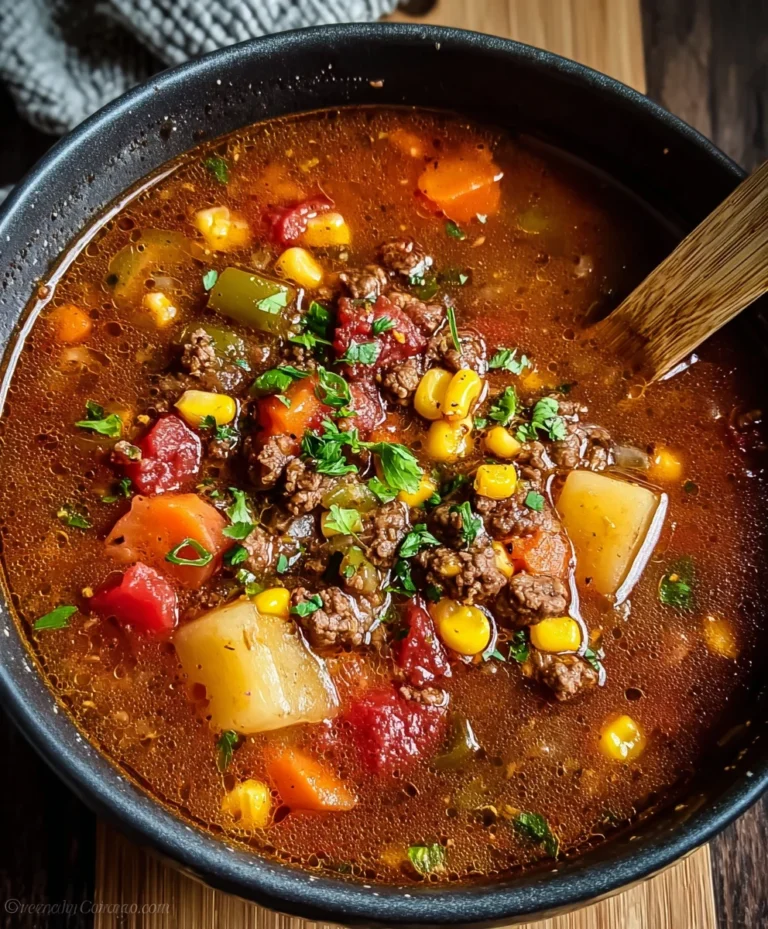 Hearty Cowboy Beef Soup-Easy Comfort Food