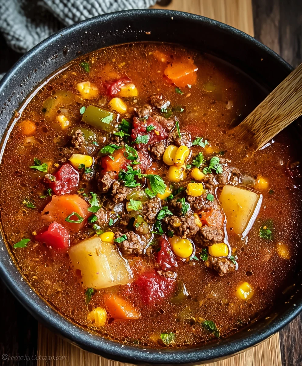 Hearty Cowboy Beef Soup-Easy Comfort Food