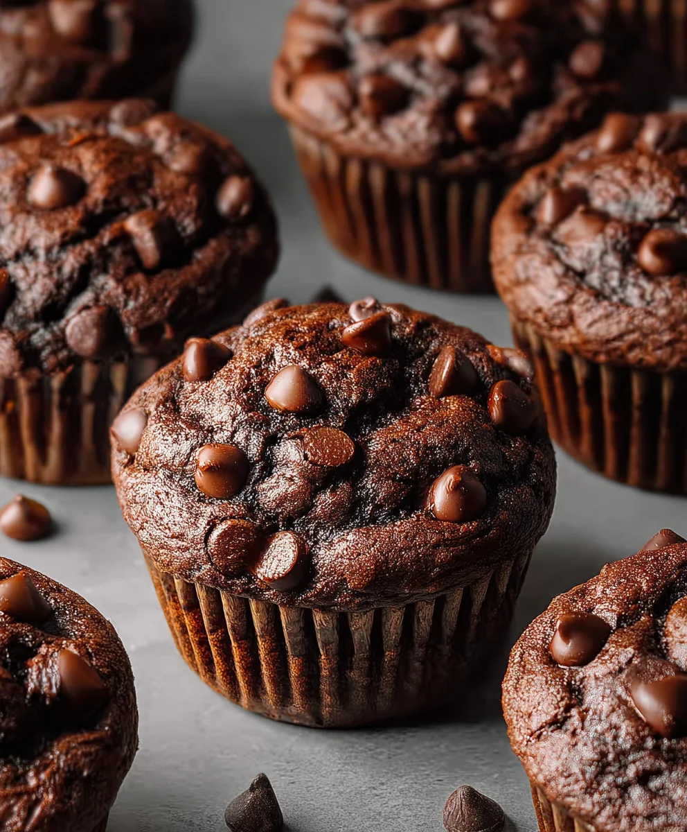 Decadent Double Chocolate Chip Muffins - Pure Indulgence