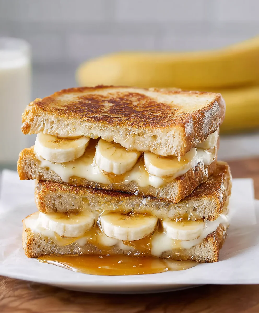 Honey Banana Grilled Cheese- Sweet & Savory Melt