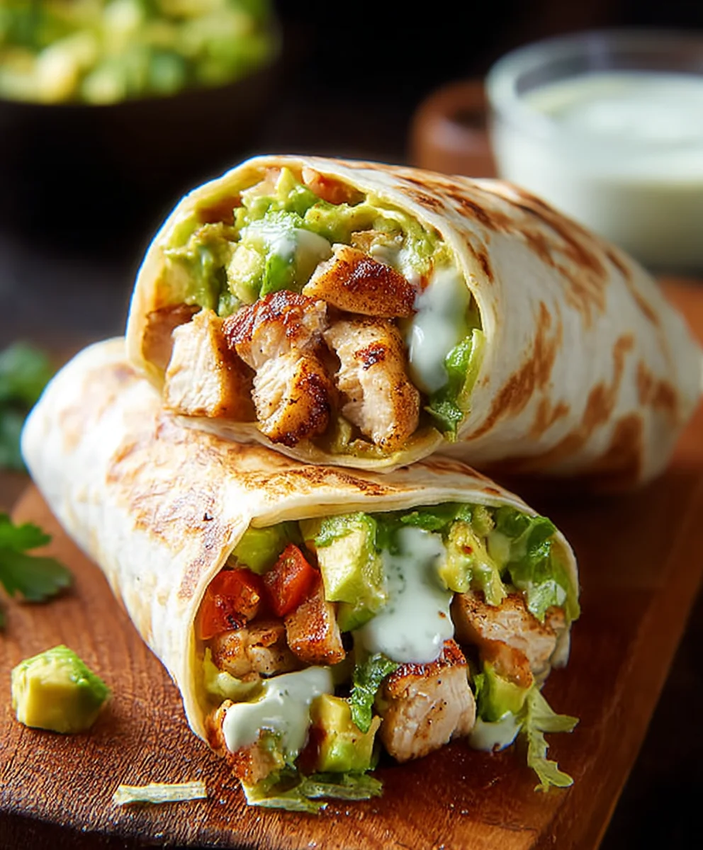 Quick Chicken Avocado Burritos-Easy & Delicious