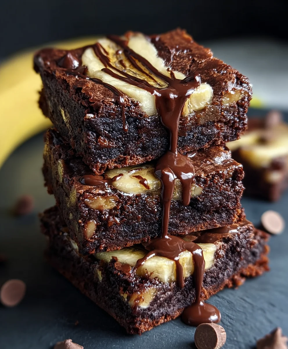 Fudgy Banana Brownies-Easy Recipe