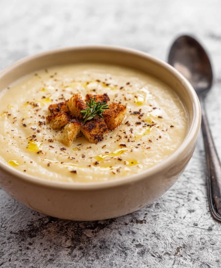 Creamy Roasted Garlic Potato Soup Vegan Delight