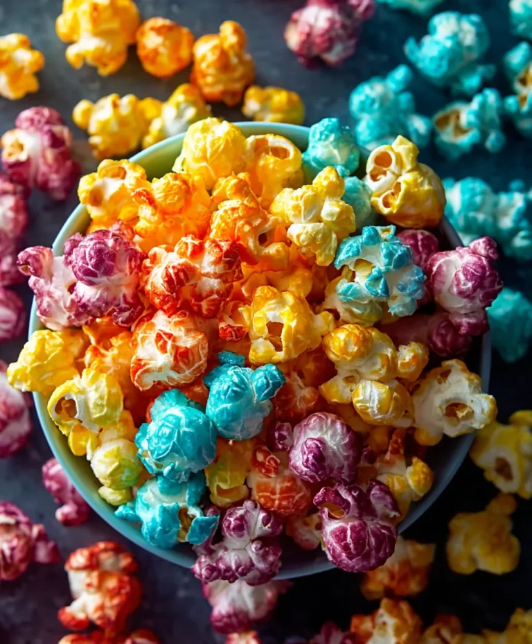 Colorful Candied Popcorn-Easy Sweet Treat