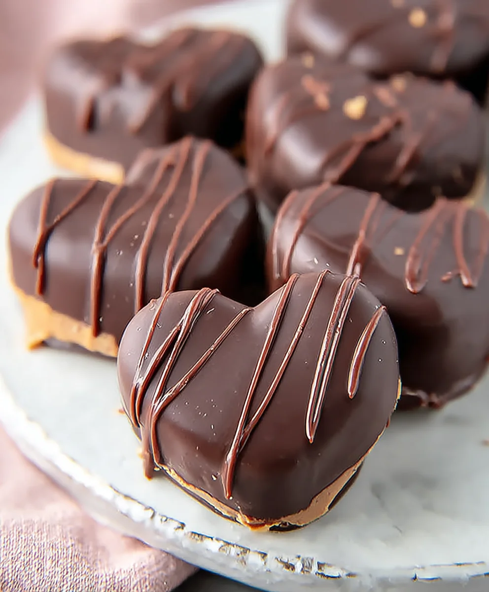 Chocolate Peanut Butter Hearts-Decadent-Easy Recipe