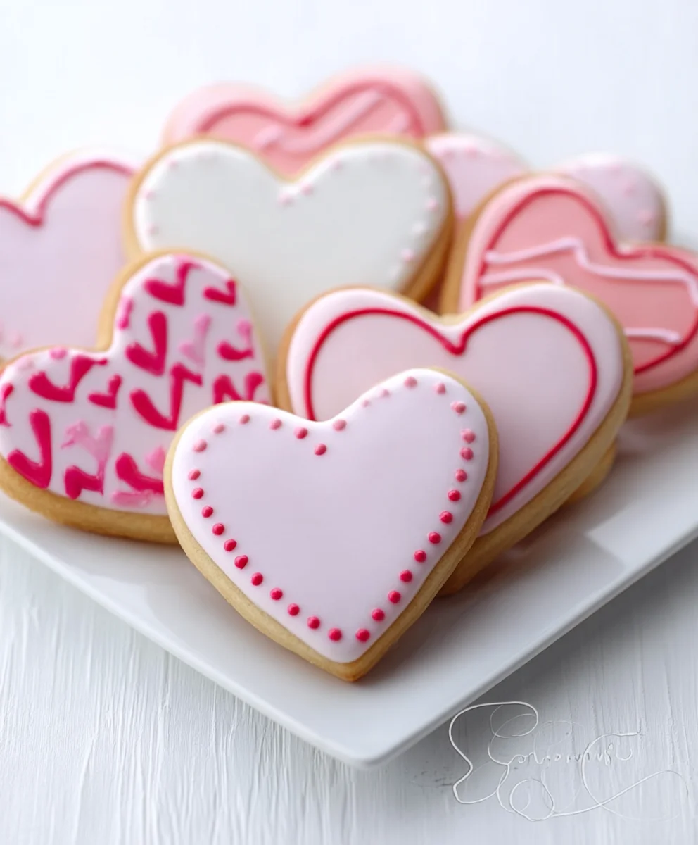 Easy Vnon-alcoholic alentine's Day Cookies-Royal Icing Decor