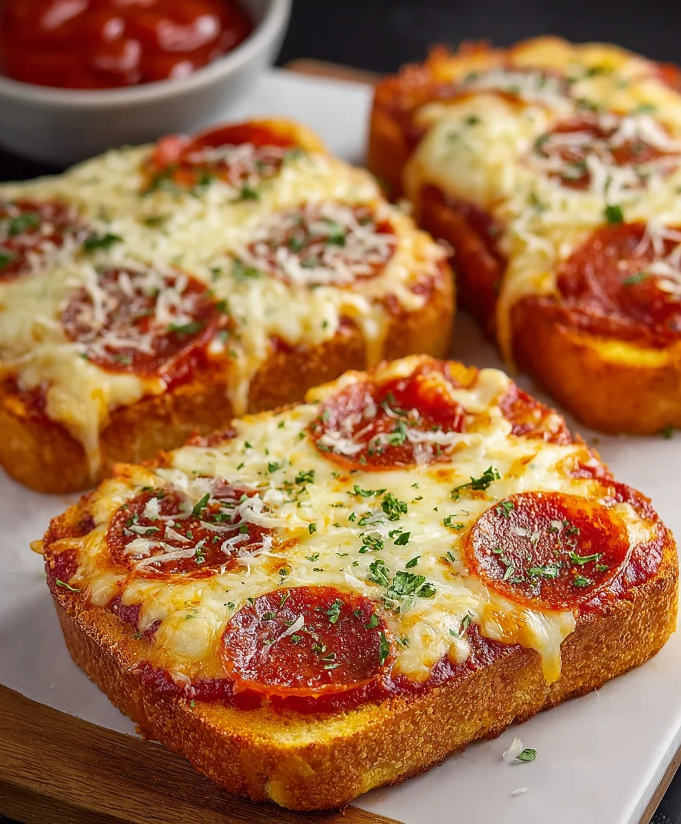 Texas Toast Garlic Bread Pizza - Easy Family Favorite