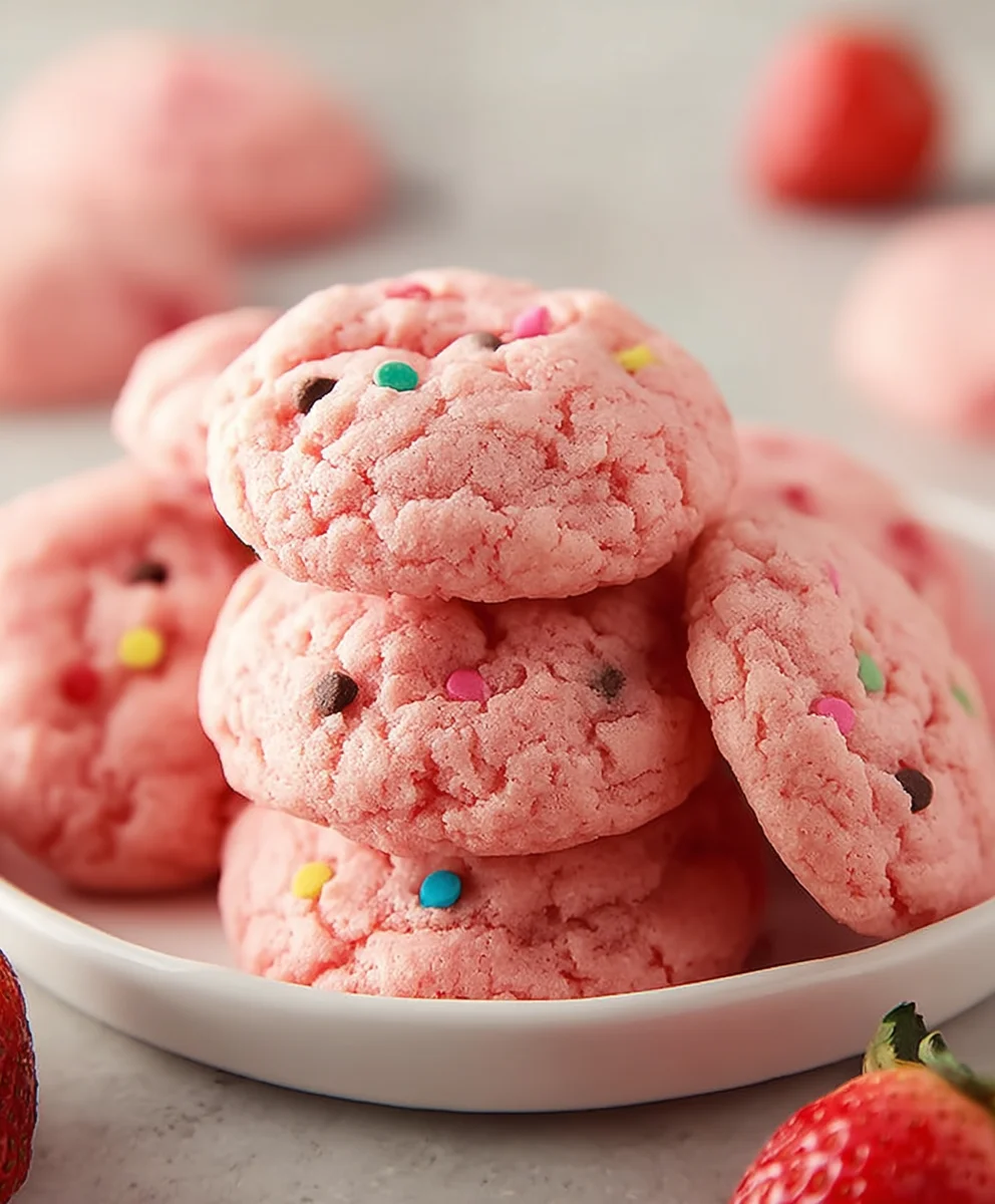 Easy Strawberry Cake Mix Cookies - Quick & Delicious Recipe
