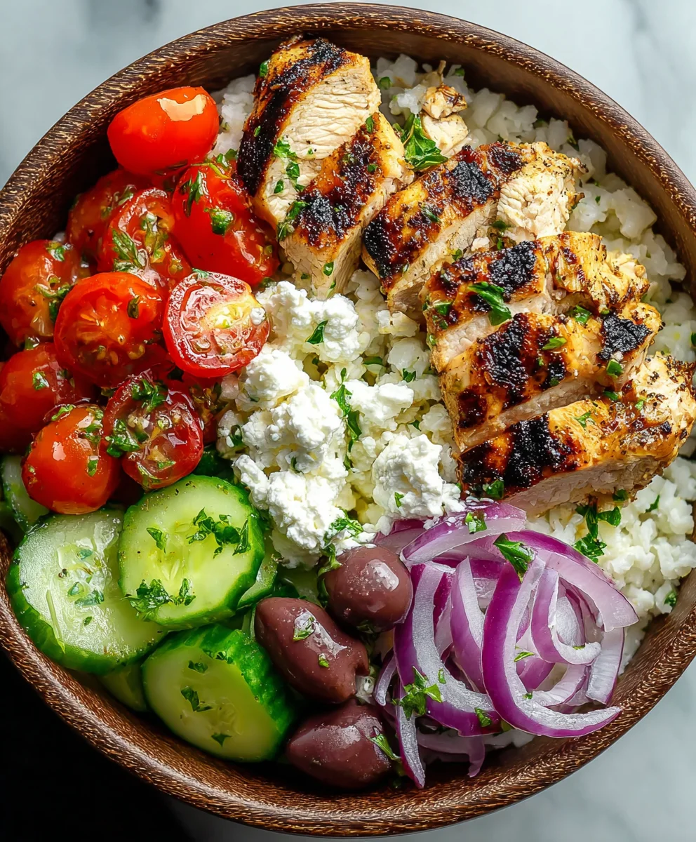 Greek Chicken Cottage Cheese Bowl-Easy Meal