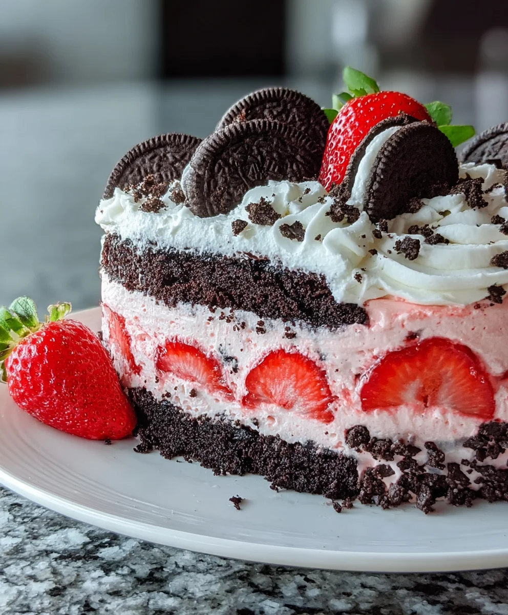 Strawberry Oreo Cake Recipe-Easy & Delicious Dessert