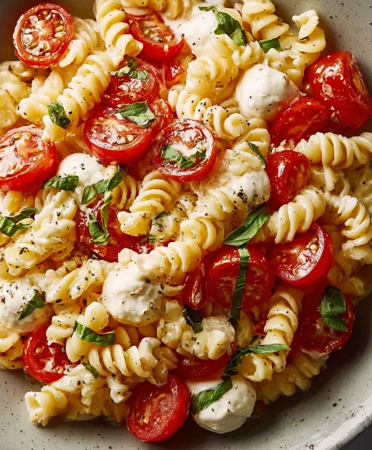 Creamy Caprese Pasta Salad-Easy & Delicious