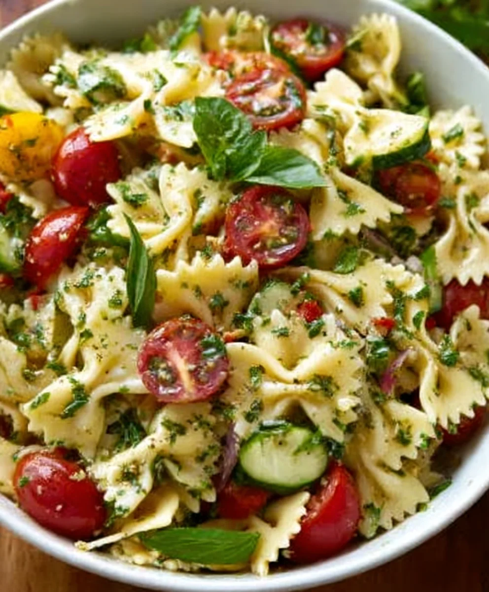 Easy Bow Tie Pasta Salad Recipe- Crowd Pleaser