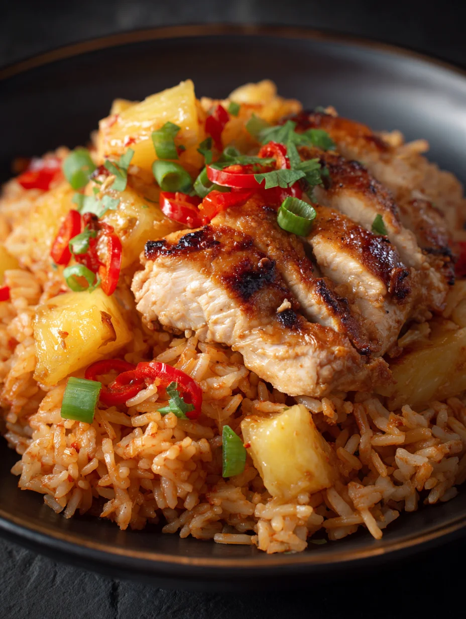 Juicy Pineapple Chicken Rice Stir-Fry Delight