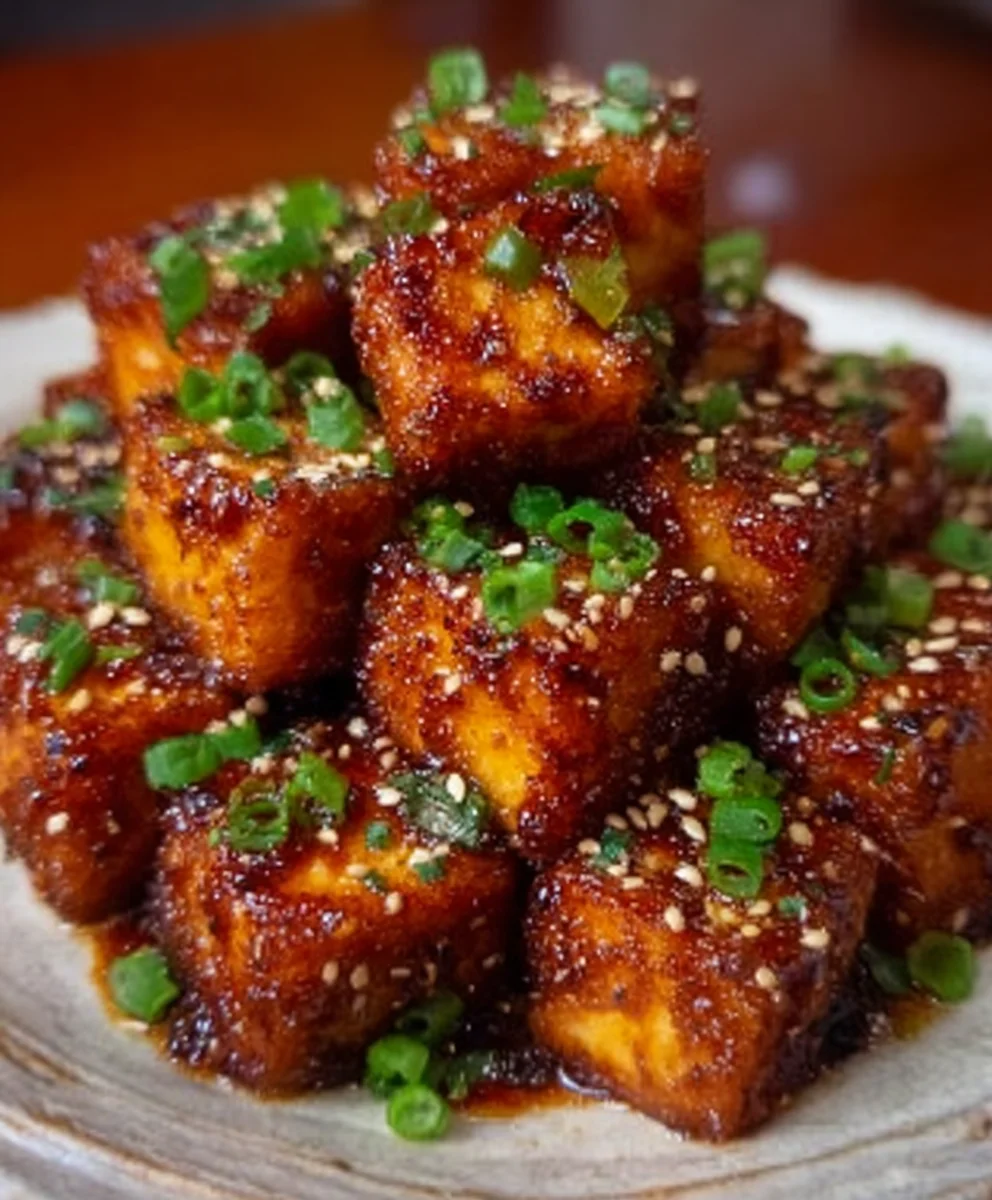 Crispy Honey Garlic Tofu - Amazing Flavor