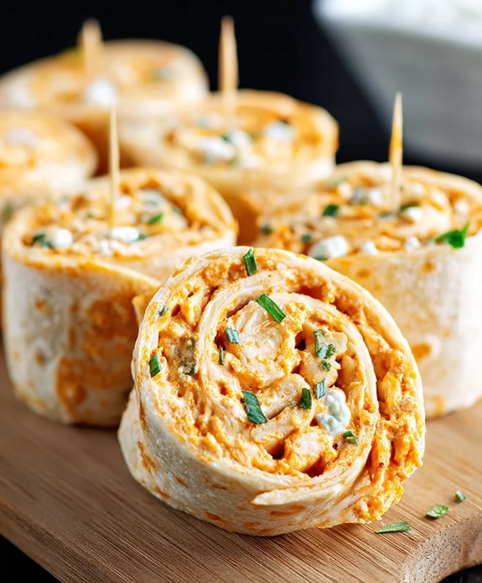 Spicy Buffalo Chicken Tortilla Pinwheels Recipe