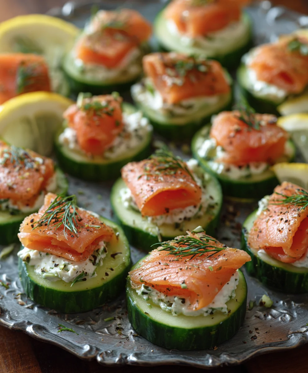 Cucumber Smoked Salmon Bites-Easy Appetizer