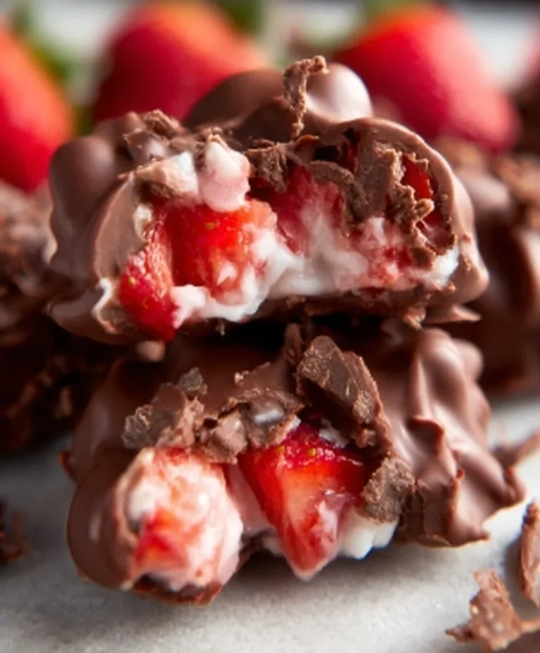 Chocolate Strawberry Yogurt Clusters- Easy Healthy Treat
