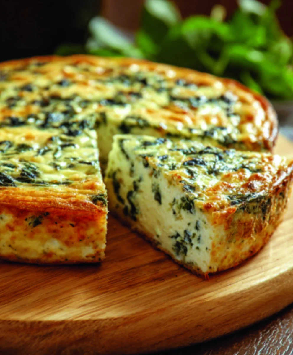 Spinach Cottage Cheese Quiche - Easy & Healthy