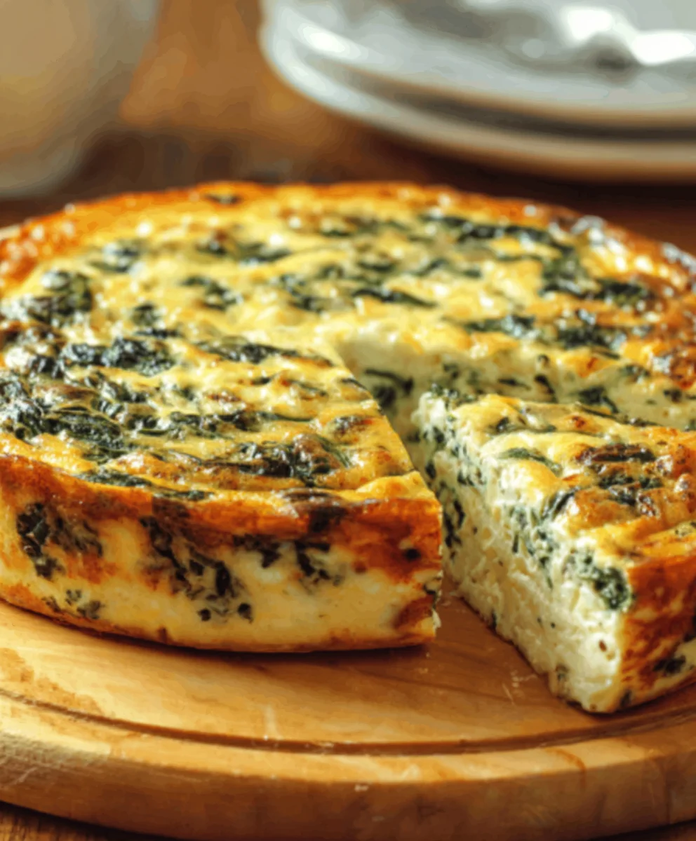 Spinach Cottage Cheese Quiche - Easy & Healthy