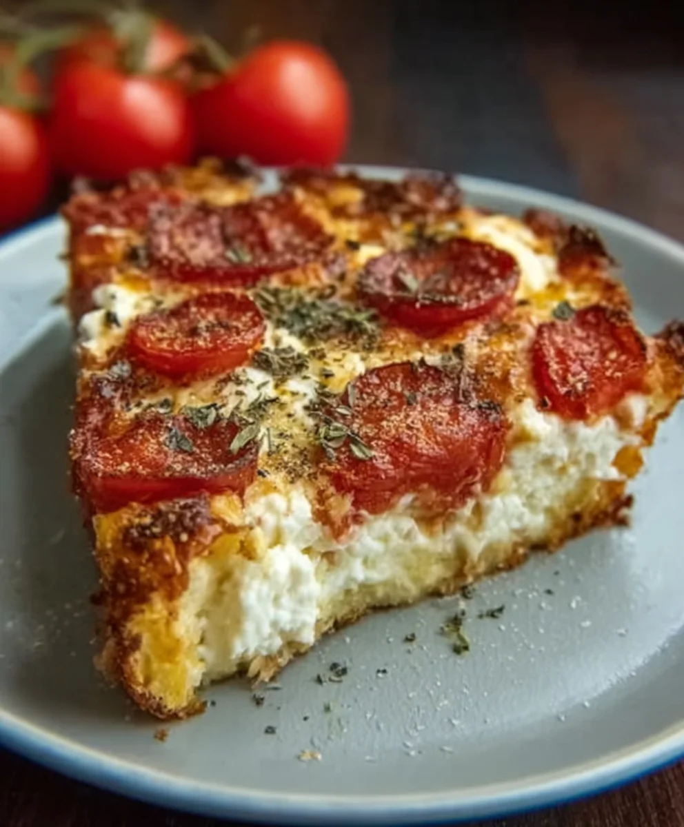 Pizza Cottage Cheese Bake-Easy Healthy Recipe