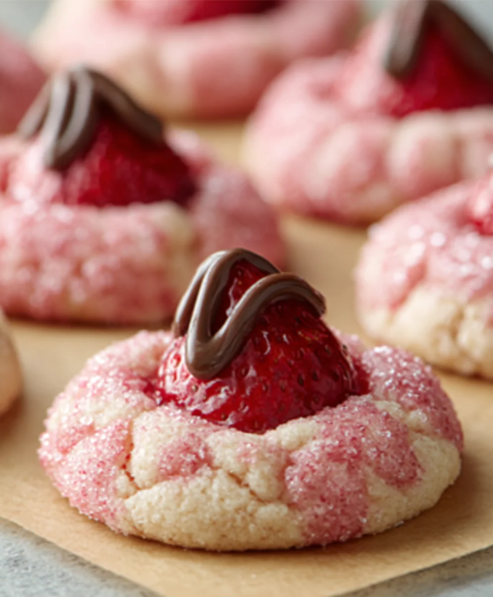 Strawberry Kiss Cookies-Easy Sweet Treat