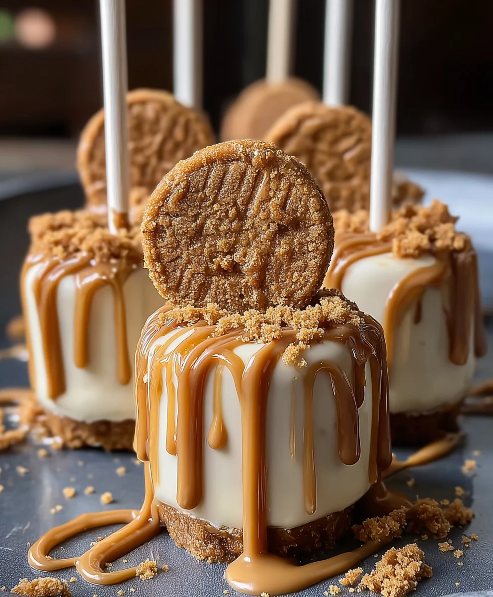 Biscoff Cookie Butter Cheesecake Pops Recipe