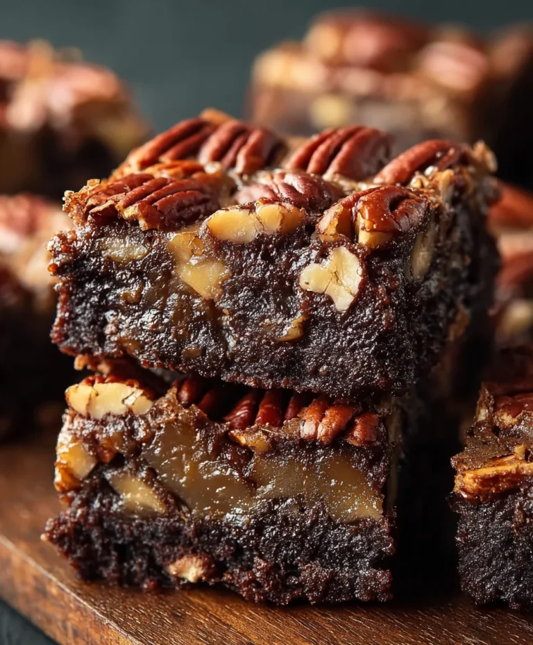 Decadent Pecan Pie Brownies-Easy Fudgy Dessert