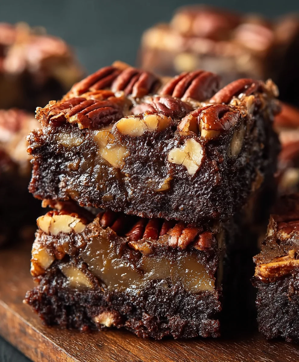 Decadent Pecan Pie Brownies-Easy Fudgy Dessert