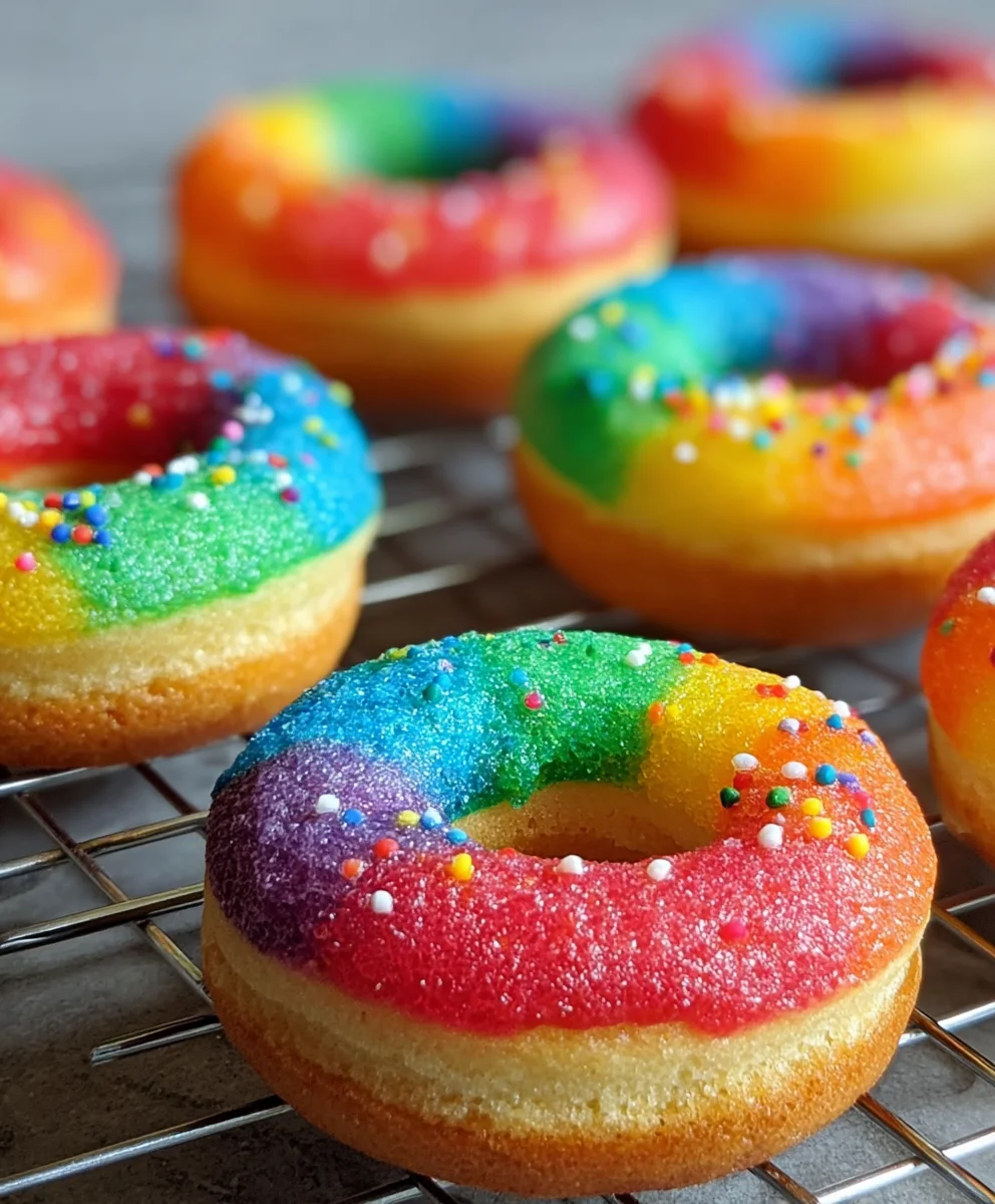 Mini Rainbow Donuts - Vanilla Bean Flavor
