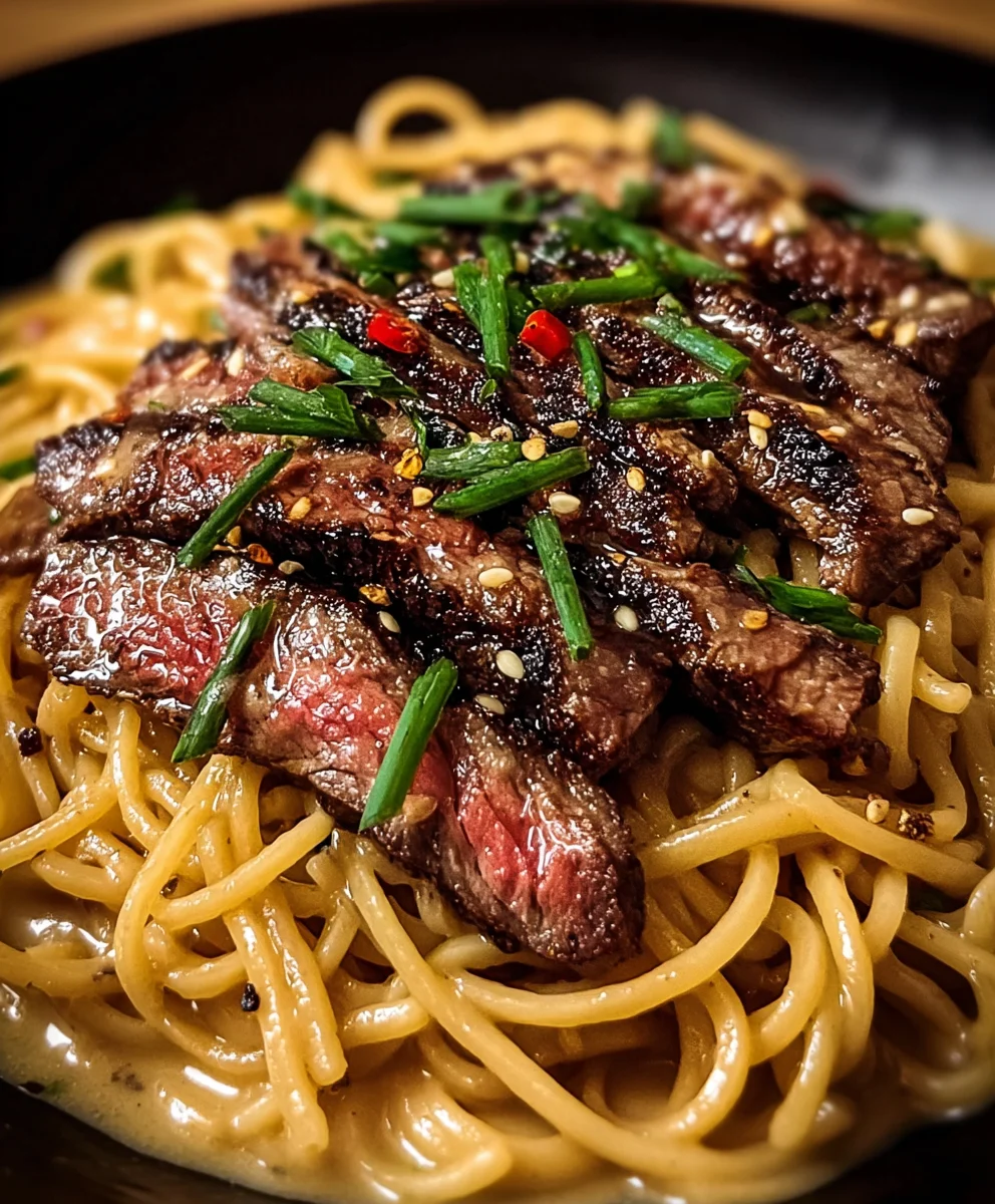 Garlic Butter Steak Noodles- Quick & Flavorful Recipe