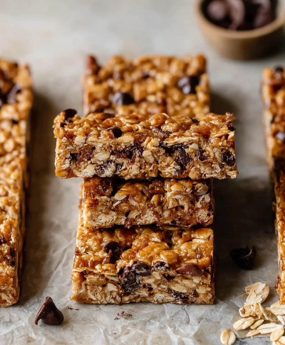 Soft-Baked Peanut Butter Granola Bars-Chewy Homemade Treat