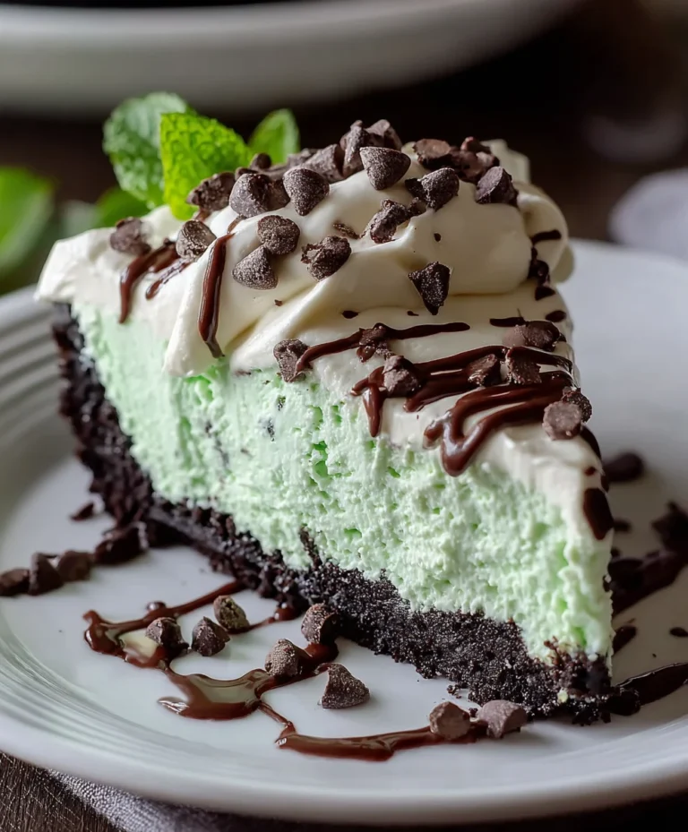 Easy No Bake Mint Chocolate Chip Cheesecake Delight