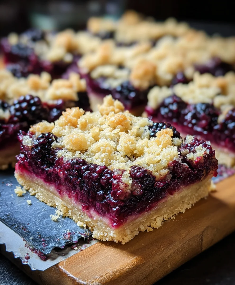 Blackberry Pie Crum extractble Bars-Easy Dessert